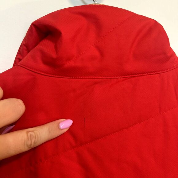 Spyder Ladies Vest Size 8 Full Zip-up Red Black Solid Casual Fall Winter Warm - Picture 15 of 16